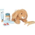 small foot Plyšový zajačik s opatrovateľskou veterinárnou sadou